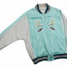 画像3: 【40%OFF】DAIRIKU/"Hawaii" Ska Jumper（Aqua x Silver）［スカジャン-24春夏］ (3)