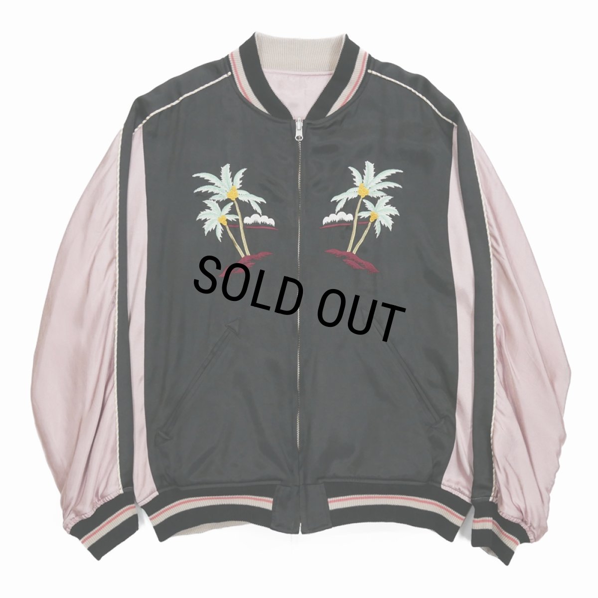 画像1: 【50%OFF】DAIRIKU/"Hawaii" Ska Jumper（Black x Pink）［スカジャン-24春夏］ (1)
