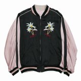 DAIRIKU/"Hawaii" Ska Jumper（Black x Pink）［スカジャン-24春夏］