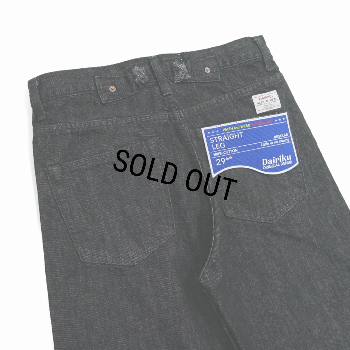 画像5: 【50%OFF】DAIRIKU/"Onewash" Straight Denim Pants（Black）［ストレートデニムパンツ-24春夏］ (5)
