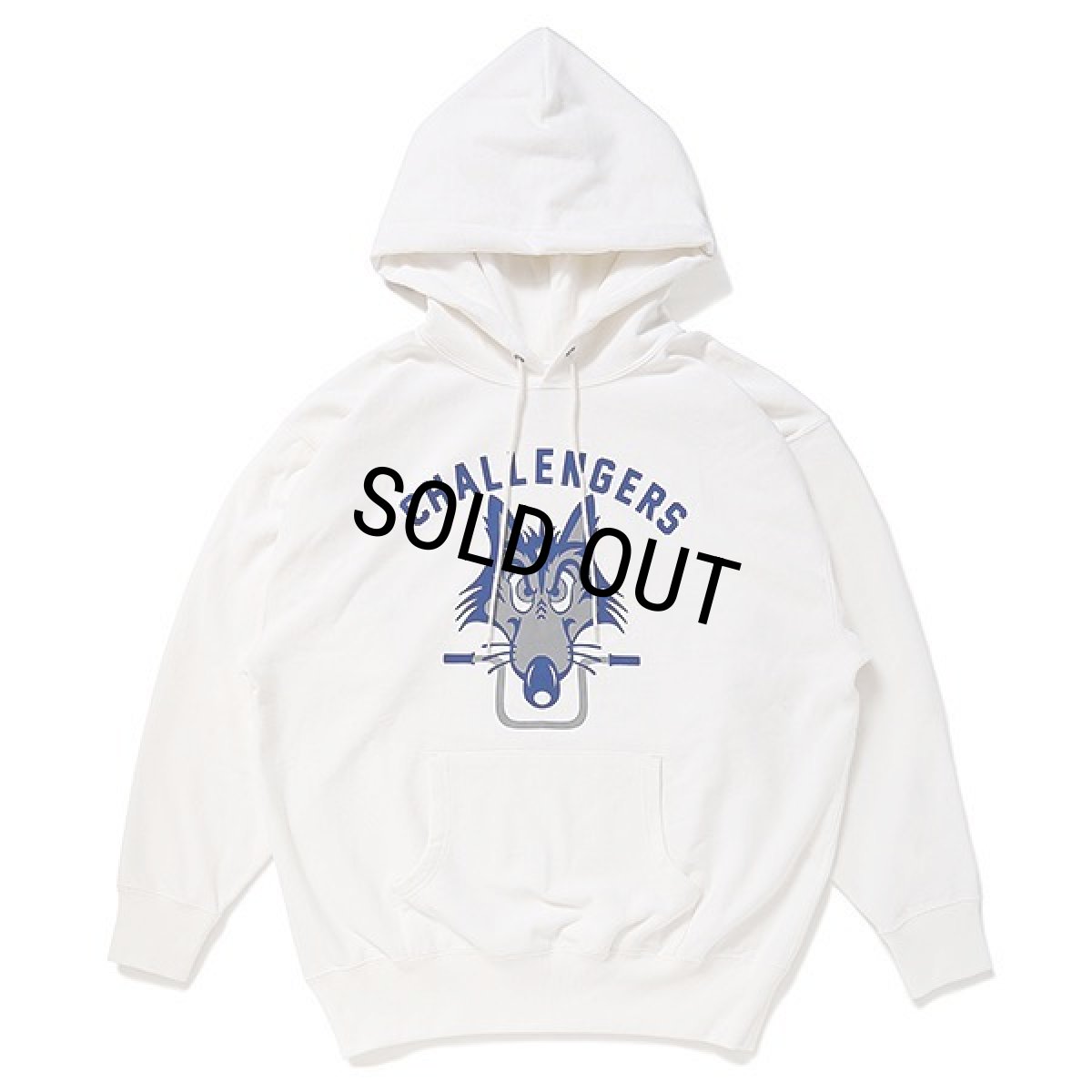 画像1: CHALLENGER/WOLF MC HOODIE（WHITE）［プルオーバーパーカー-24春夏］ (1)