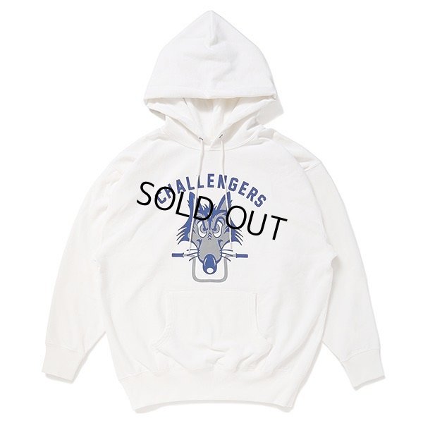 画像1: CHALLENGER/WOLF MC HOODIE（WHITE）［プルオーバーパーカー-24春夏］