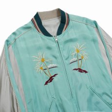 画像4: 【40%OFF】DAIRIKU/"Hawaii" Ska Jumper（Aqua x Silver）［スカジャン-24春夏］ (4)