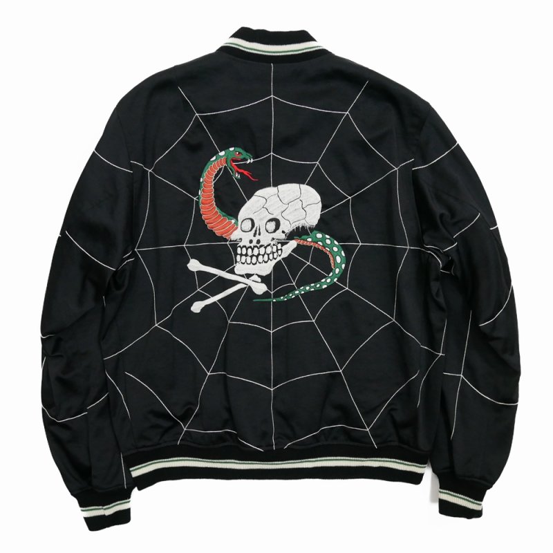 画像2: 【40%OFF】DAIRIKU/"Snake&Skull" Ska Jumper（Black）［スカジャン-24春夏］