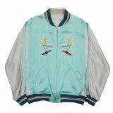【30%OFF】DAIRIKU/"Hawaii" Ska Jumper（Aqua x Silver）［スカジャン-24春夏］