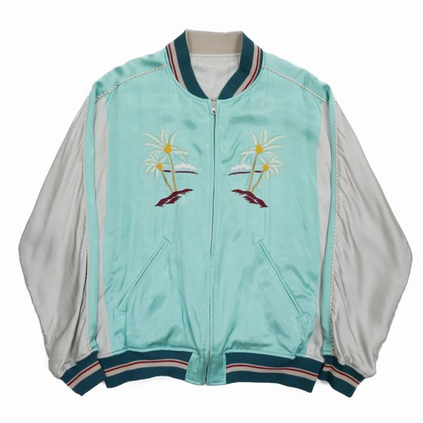 画像1: 【30%OFF】DAIRIKU/"Hawaii" Ska Jumper（Aqua x Silver）［スカジャン-24春夏］
