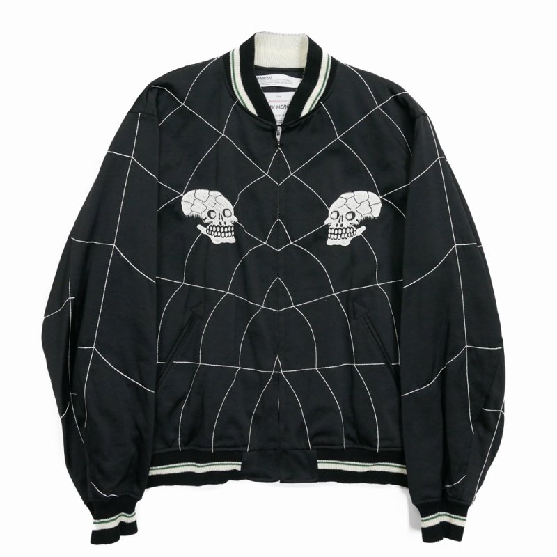 画像1: 【40%OFF】DAIRIKU/"Snake&Skull" Ska Jumper（Black）［スカジャン-24春夏］