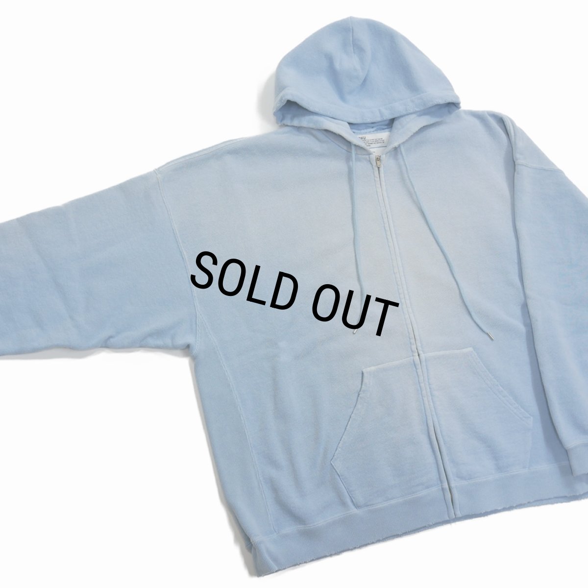 画像3: 【40%OFF】DAIRIKU/"Sunburn" Vintage Zip Up Hodie（Sunburn Aqua）［ジップアップフーディー-24春夏］ (3)