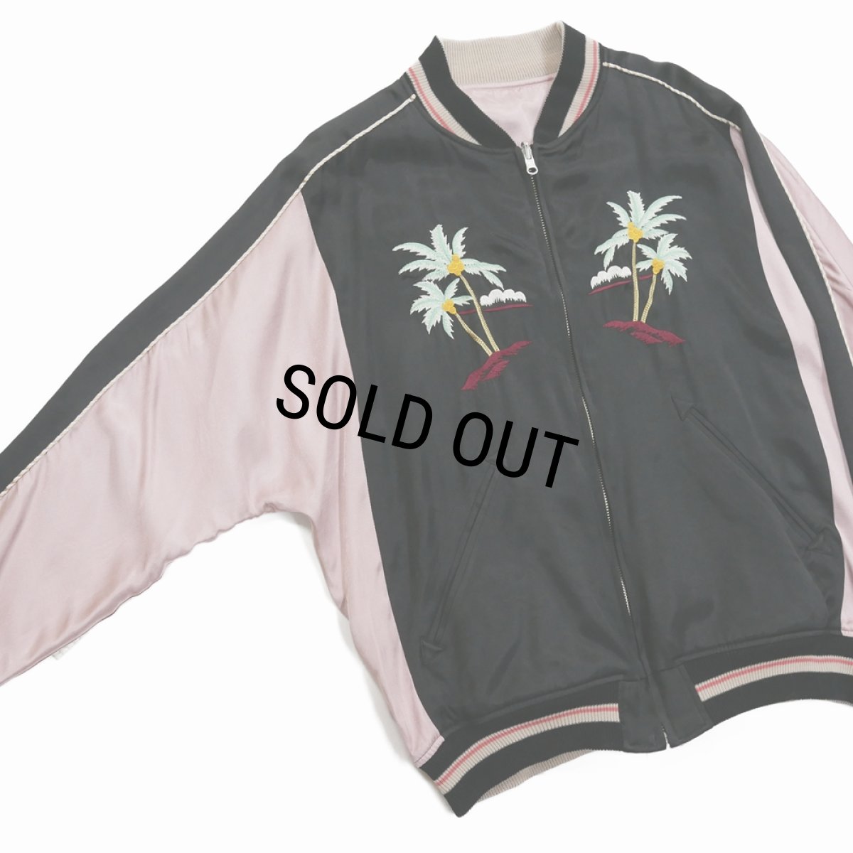 画像3: 【50%OFF】DAIRIKU/"Hawaii" Ska Jumper（Black x Pink）［スカジャン-24春夏］ (3)