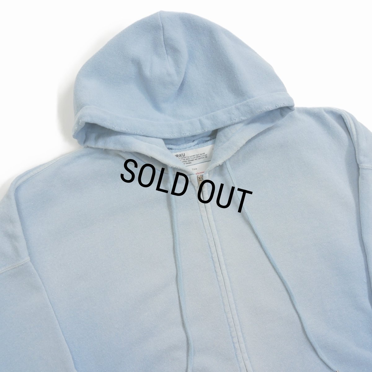 画像4: 【40%OFF】DAIRIKU/"Sunburn" Vintage Zip Up Hodie（Sunburn Aqua）［ジップアップフーディー-24春夏］ (4)