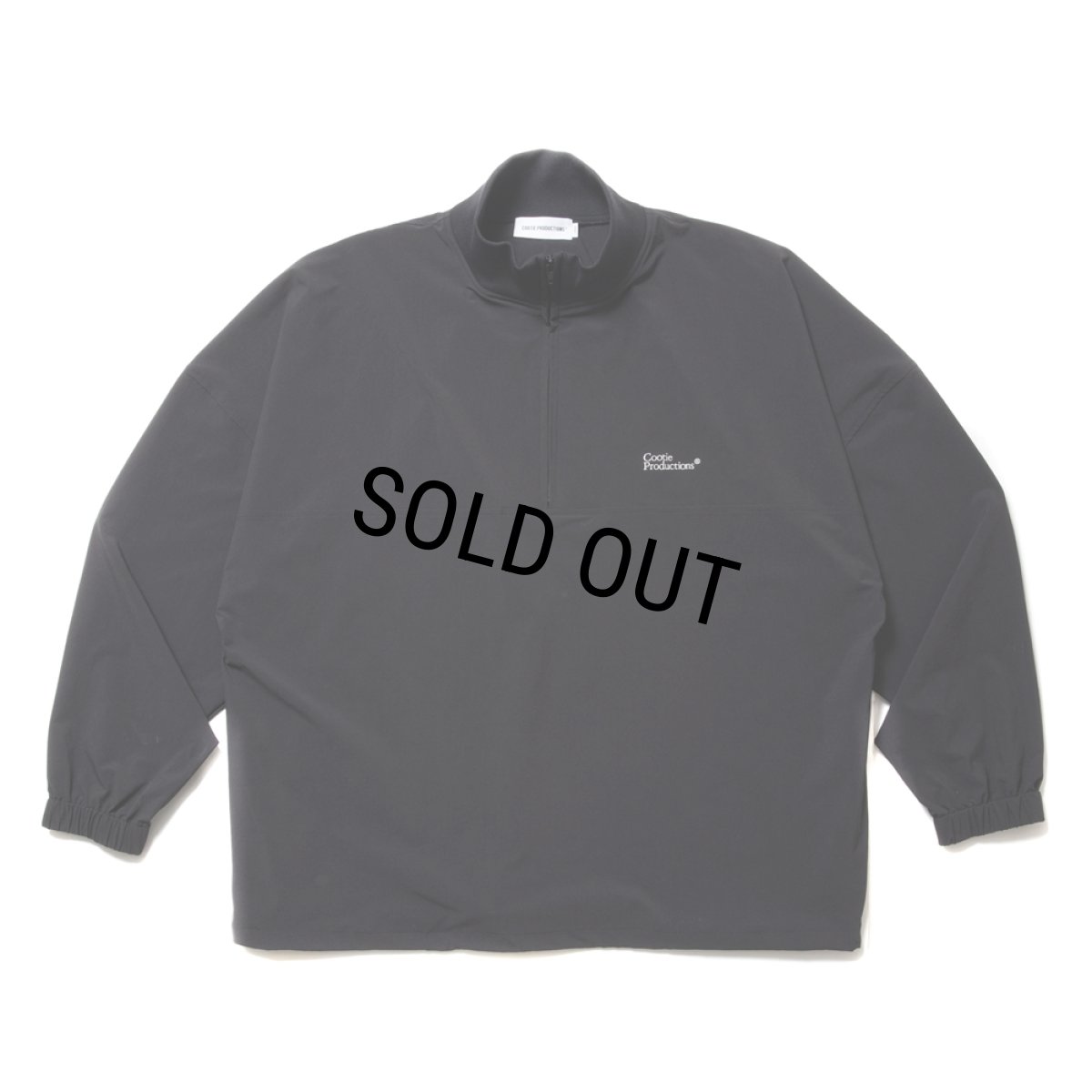 画像1: COOTIE PRODUCTIONS/Nylon Light Cloth Half Zip L/S Tee（Black）［ナイロンライトクロスハーフジップ-24春夏］ (1)
