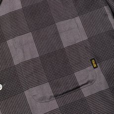 画像5: 【40%OFF】CALEE/RAYON CHECK OPEN COLLAR L/S SH（BLACK）［レーヨンチェックオープンカラーシャツ-24春夏］ (5)