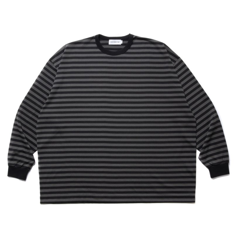 画像1: COOTIE PRODUCTIONS/Polyester Border L/S Tee（Black/Gray）［ボーダー長袖T-24春夏］
