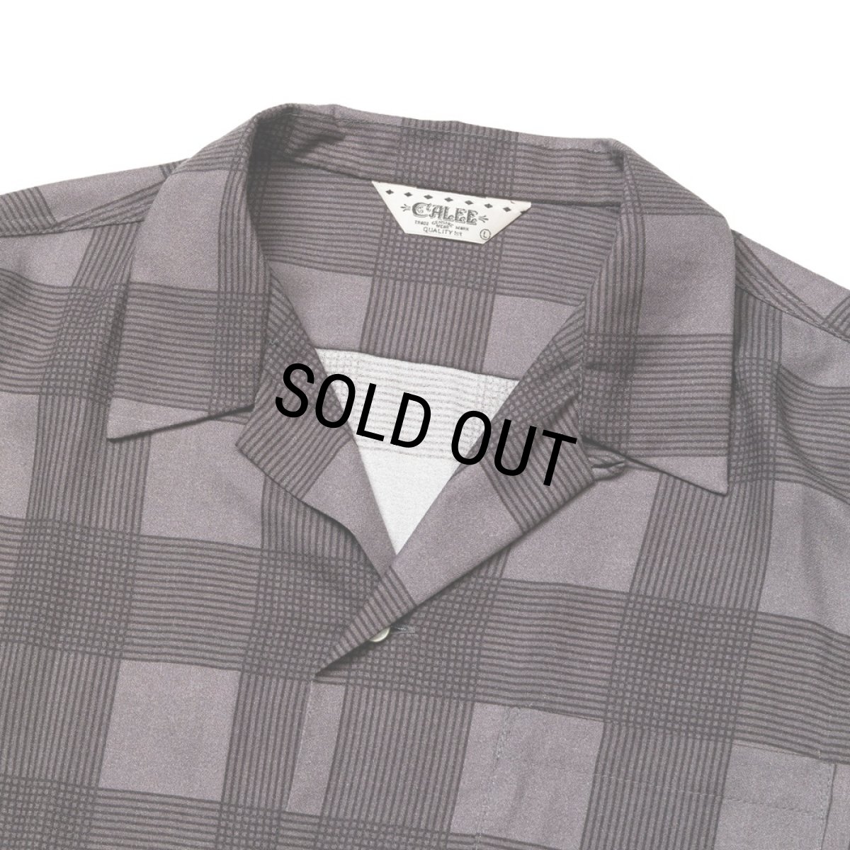 画像3: 【40%OFF】CALEE/RAYON CHECK OPEN COLLAR L/S SH（BLACK）［レーヨンチェックオープンカラーシャツ-24春夏］ (3)