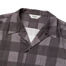 画像3: 【40%OFF】CALEE/RAYON CHECK OPEN COLLAR L/S SH（BLACK）［レーヨンチェックオープンカラーシャツ-24春夏］ (3)