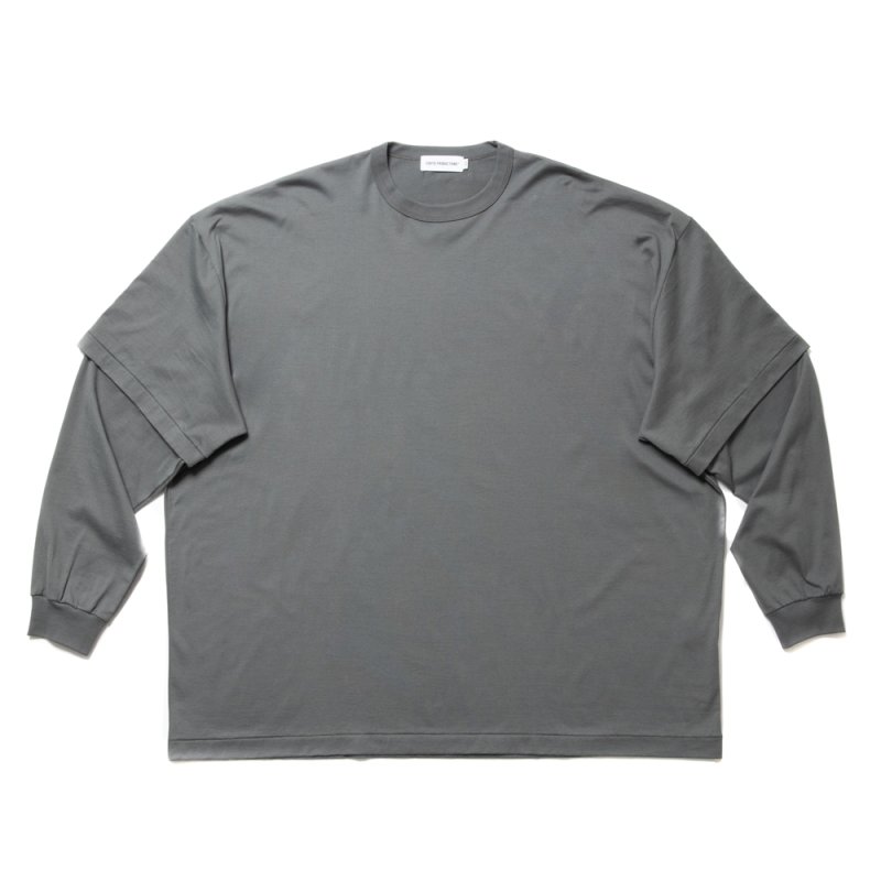 画像1: COOTIE PRODUCTIONS/Supima Oversized Cellie L/S Tee（Gray）［オーバーサイズセリー長袖T-24春夏］