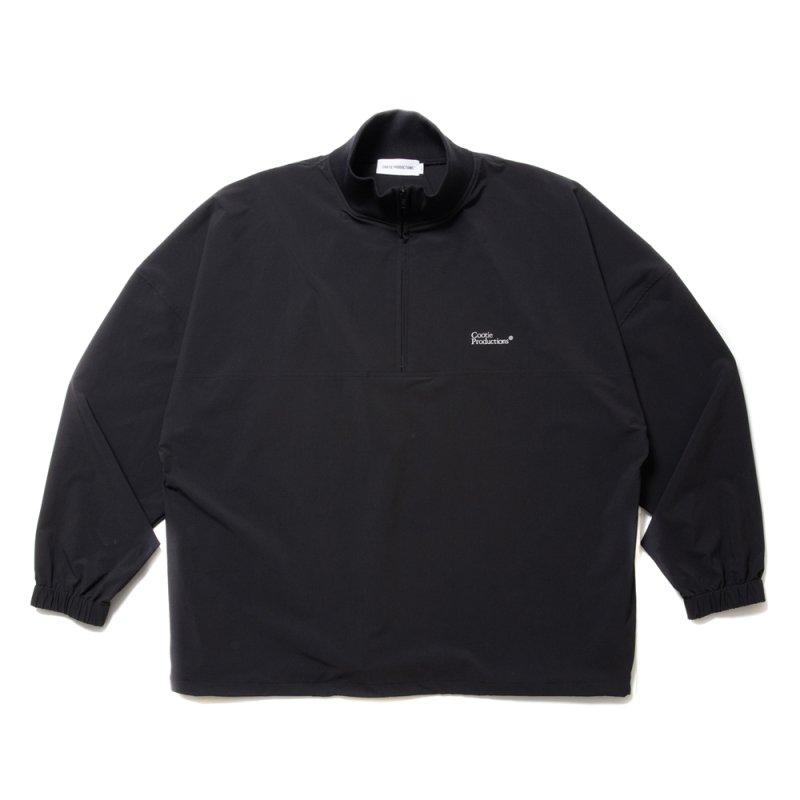 画像1: COOTIE PRODUCTIONS/Nylon Light Cloth Half Zip L/S Tee（Black）［ナイロンライトクロスハーフジップ-24春夏］