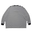 画像2: COOTIE PRODUCTIONS/Polyester Border L/S Tee（Black/White）［ボーダー長袖T-24春夏］ (2)