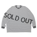 COOTIE PRODUCTIONS/Polyester Border L/S Tee（Black/White）［ボーダー長袖T-24春夏］