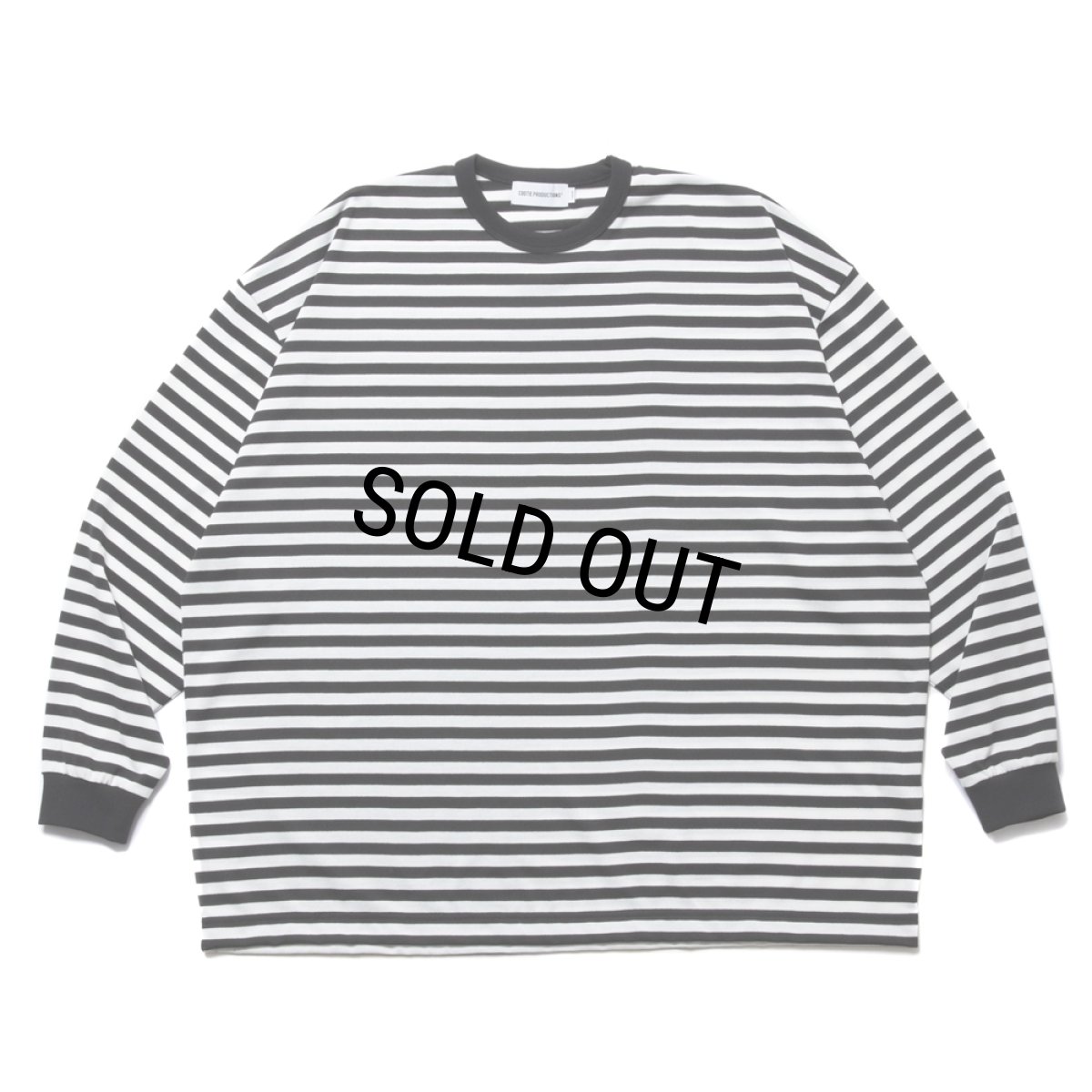 画像1: COOTIE PRODUCTIONS/Polyester Border L/S Tee（Black/White）［ボーダー長袖T-24春夏］ (1)