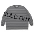 COOTIE PRODUCTIONS/Polyester Border L/S Tee（Black/Gray）［ボーダー長袖T-24春夏］