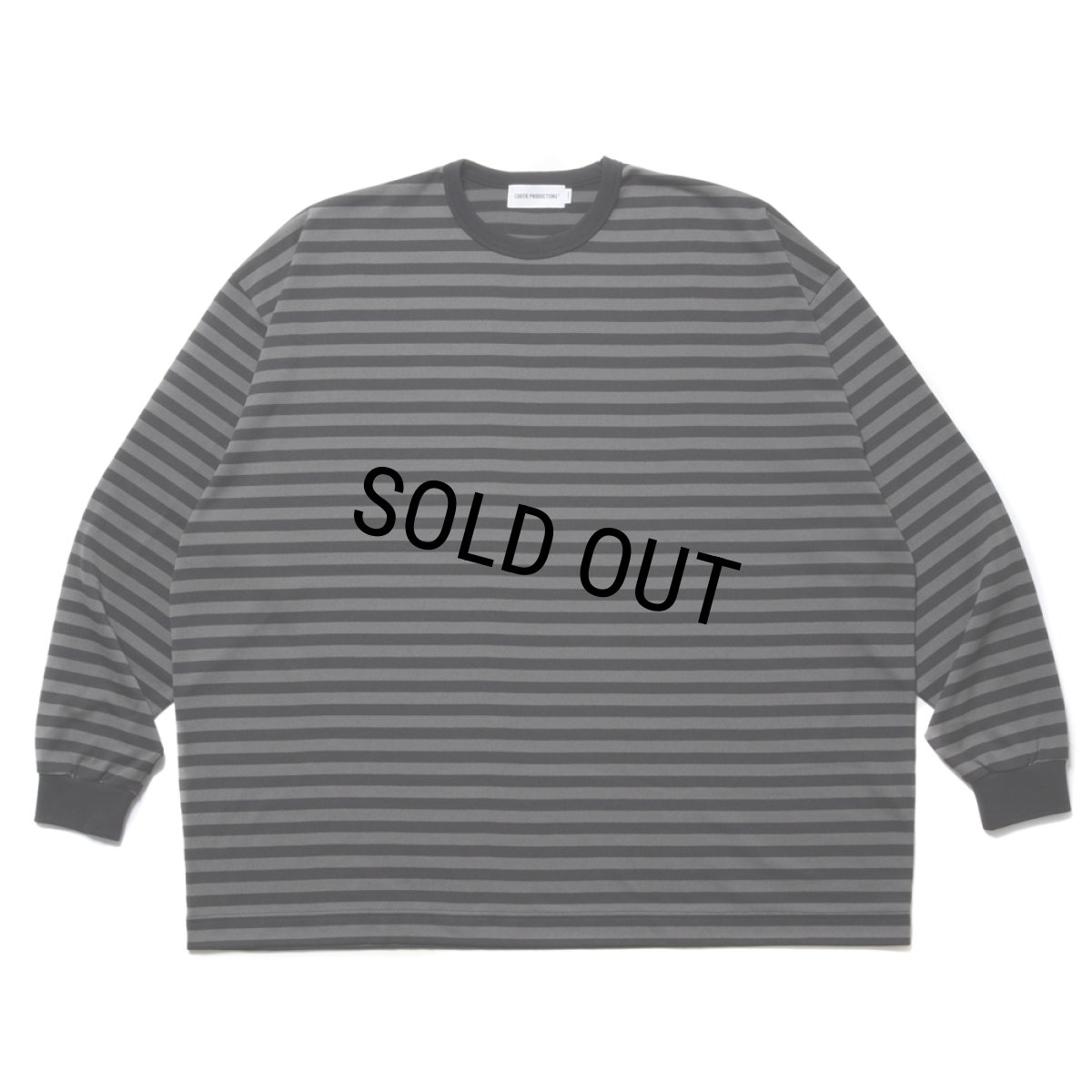 画像1: COOTIE PRODUCTIONS/Polyester Border L/S Tee（Black/Gray）［ボーダー長袖T-24春夏］ (1)