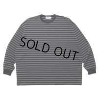 COOTIE PRODUCTIONS/Polyester Border L/S Tee（Black/Gray）［ボーダー長袖T-24春夏］