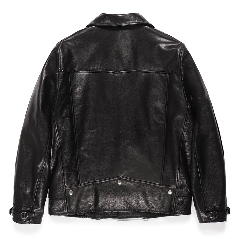画像2: WACKO MARIA/COWHIDE LEATHER DOUBLE RIDERS JACKET（BLACK）［レザーダブルライダースJKT-24春夏］