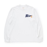 RATS/THUNDER FLAG LS TEE（WHITE）［プリント長袖T-24春夏］