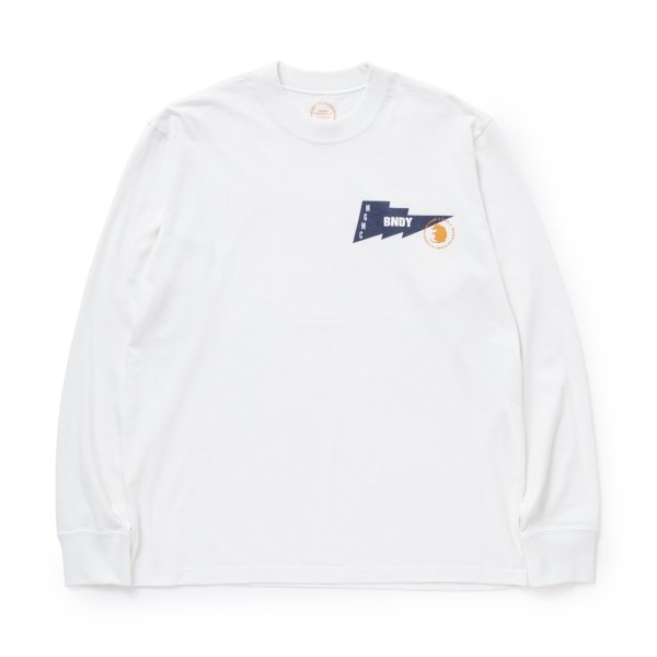画像1: 【30%OFF】RATS/THUNDER FLAG LS TEE（WHITE）［プリント長袖T-24春夏］