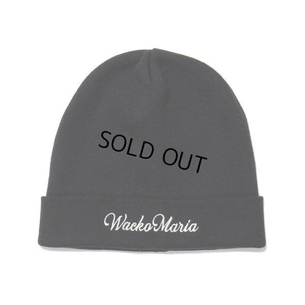 画像1: WACKO MARIA/COTTON KNIT WATCH CAP（BLACK）［コットンニットキャップ-24春夏］