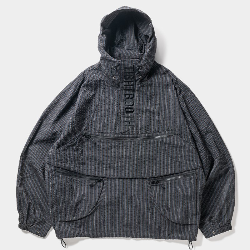 画像1: TIGHTBOOTH/SEERSUCKER ANORAK（Black）［シアサッカーアノラック-24春夏］
