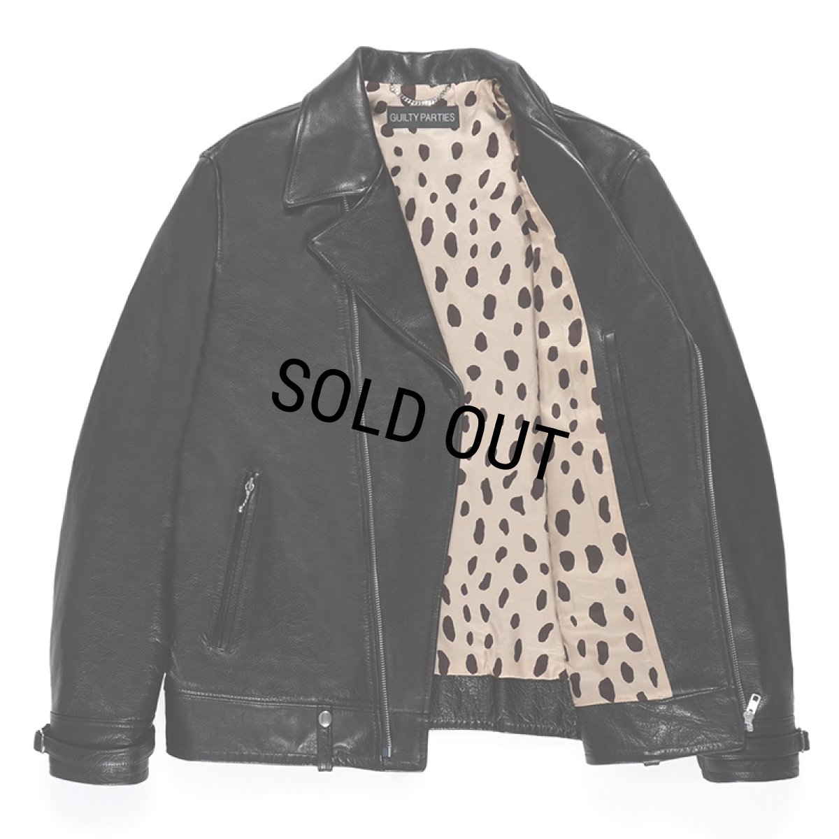 画像3: WACKO MARIA/COWHIDE LEATHER DOUBLE RIDERS JACKET（BLACK）［レザーダブルライダースJKT-24春夏］ (3)