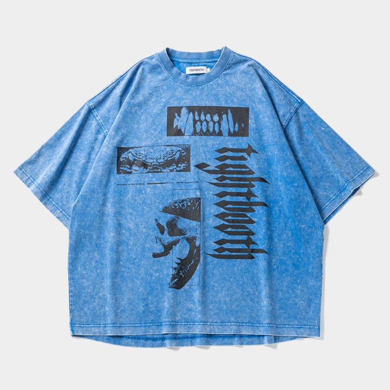 画像1: 【30%OFF】TIGHTBOOTH/BEAST T-SHIRT（Blue）［プリントT-24春夏］