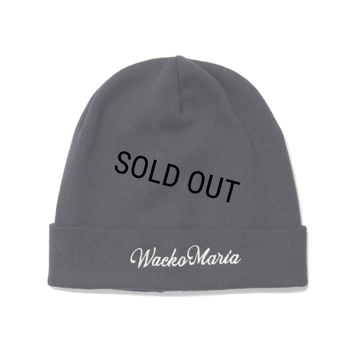 画像1: WACKO MARIA/COTTON KNIT WATCH CAP（NAVY）［コットンニットキャップ-24春夏］ (1)