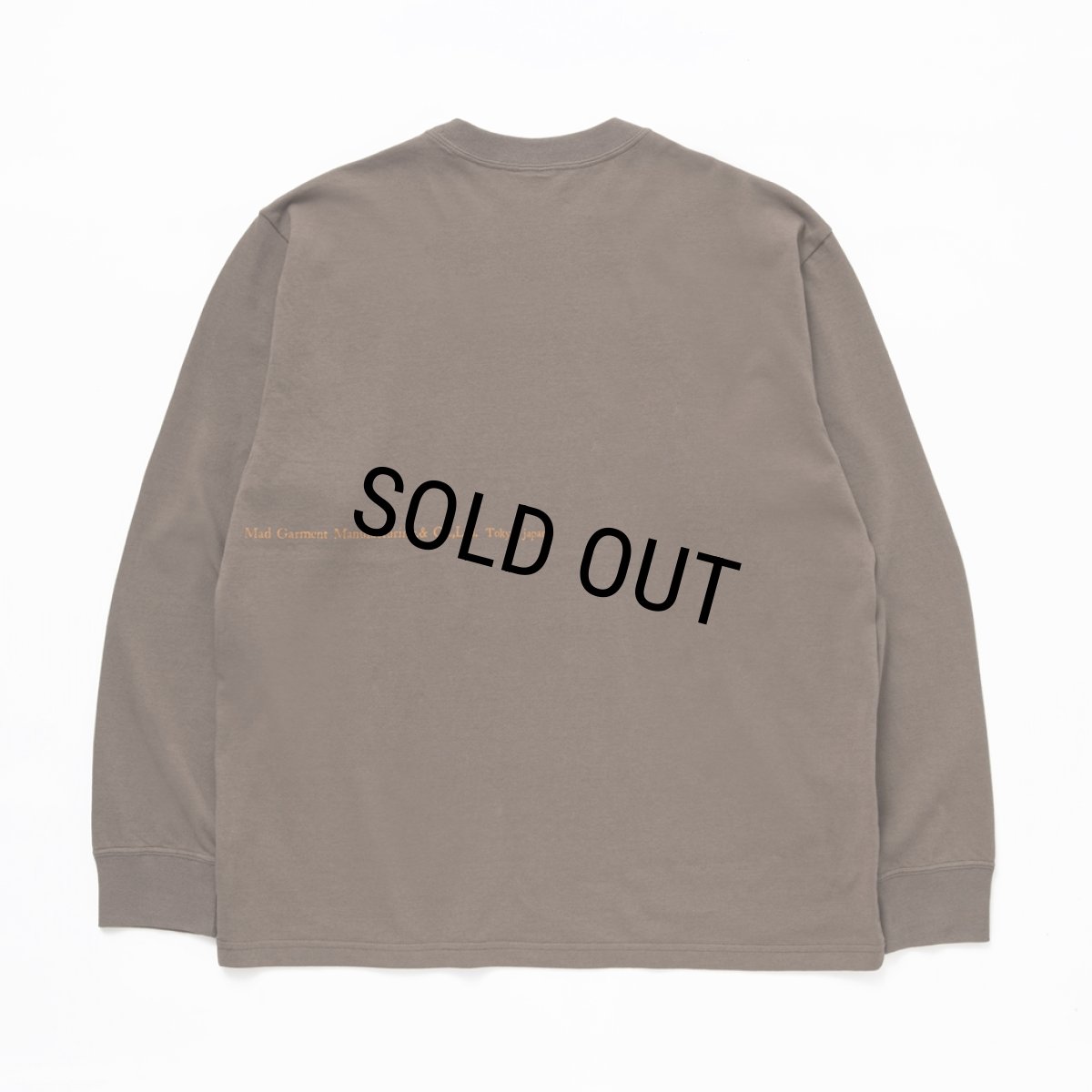 画像2: 【50%OFF】RATS/ASH LS TEE（ASH BROWN）［プリント長袖T-24春夏］ (2)