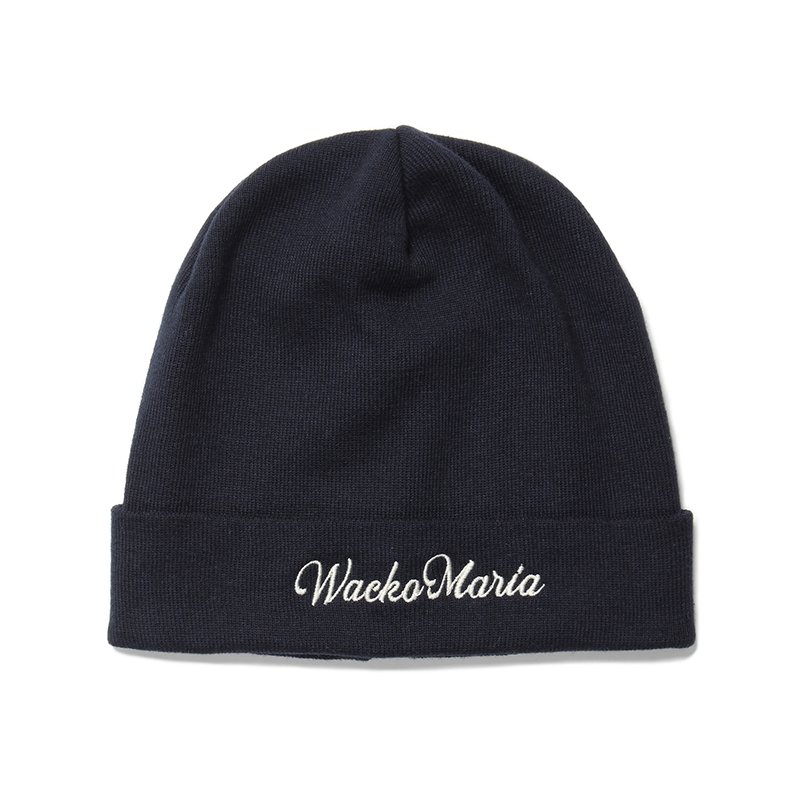 画像1: WACKO MARIA/COTTON KNIT WATCH CAP（NAVY）［コットンニットキャップ-24春夏］