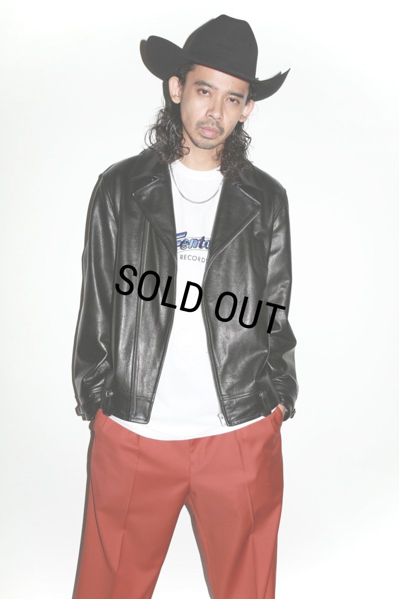 画像5: WACKO MARIA/COWHIDE LEATHER DOUBLE RIDERS JACKET（BLACK）［レザーダブルライダースJKT-24春夏］ (5)