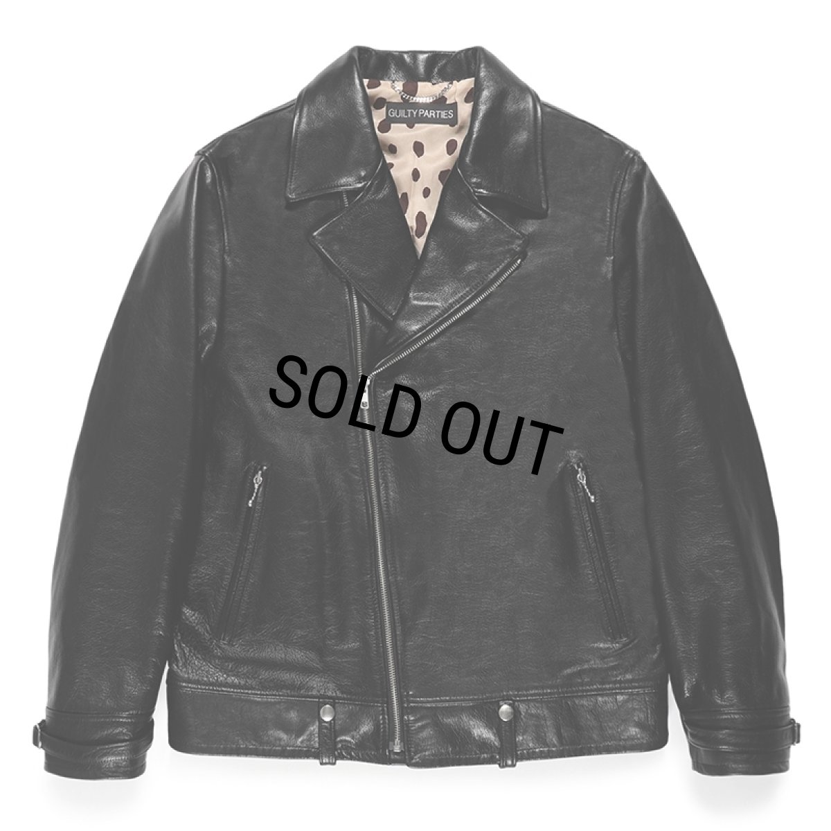 画像1: WACKO MARIA/COWHIDE LEATHER DOUBLE RIDERS JACKET（BLACK）［レザーダブルライダースJKT-24春夏］ (1)