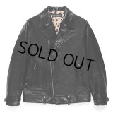 WACKO MARIA/COWHIDE LEATHER DOUBLE RIDERS JACKET（BLACK）［レザーダブルライダースJKT-24春夏］