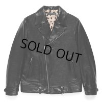 WACKO MARIA/COWHIDE LEATHER DOUBLE RIDERS JACKET（BLACK）［レザーダブルライダースJKT-24春夏］