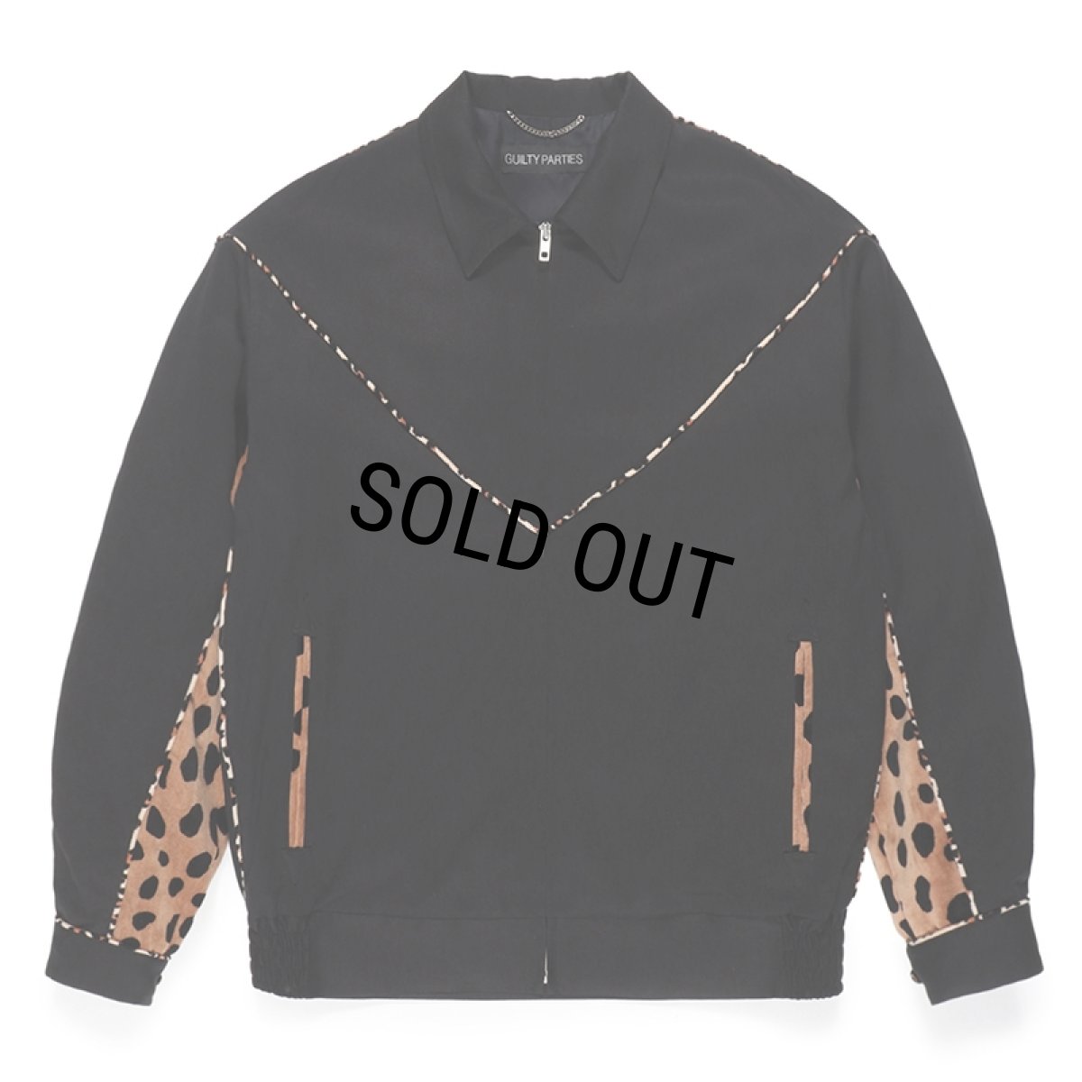 画像1: WACKO MARIA/LEOPARD WESTERN JACKET（BLACK）［レオパードウエスタンJKT-24春夏］ (1)