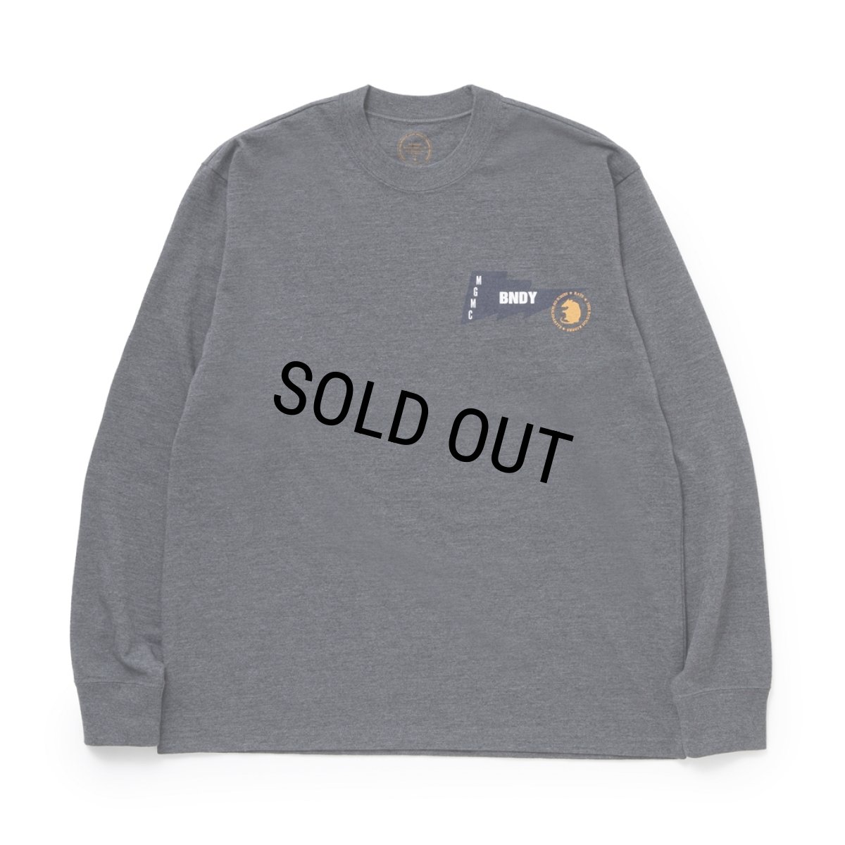 画像1: 【40%OFF】RATS/THUNDER FLAG LS TEE（HEATHER CHACOAL）［プリント長袖T-24春夏］ (1)