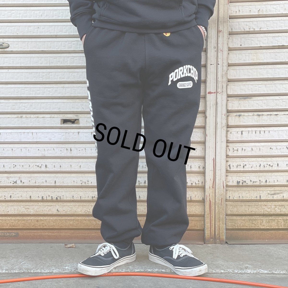画像6: PORKCHOP/COLLEGE SWEAT PANTS（BLACK）［スウェットパンツ-24春夏］ (6)