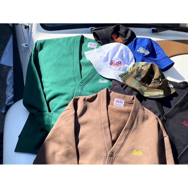 画像3: PORKCHOP/PPS SWEAT CARDIGAN（BROWN）［スウェットカーディガン-24春夏］