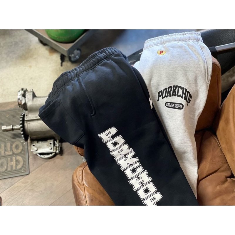 画像3: PORKCHOP/COLLEGE SWEAT PANTS（BLACK）［スウェットパンツ-24春夏］