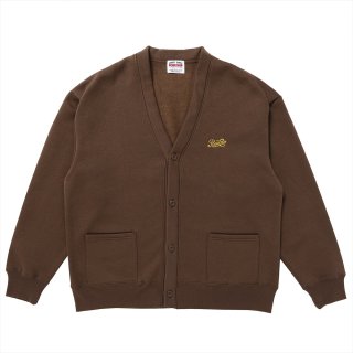 PORKCHOP/PPS SWEAT CARDIGAN（BROWN）［スウェットカーディガン-24春