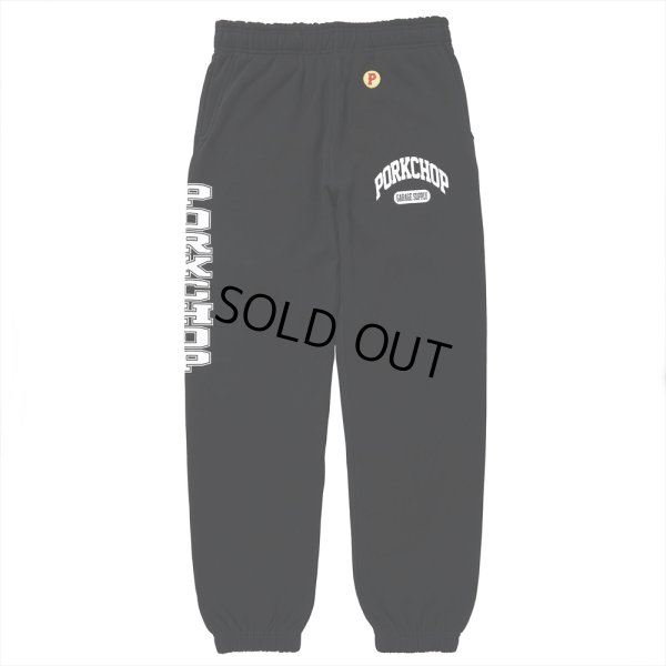 画像1: PORKCHOP/COLLEGE SWEAT PANTS（BLACK）［スウェットパンツ-24春夏］