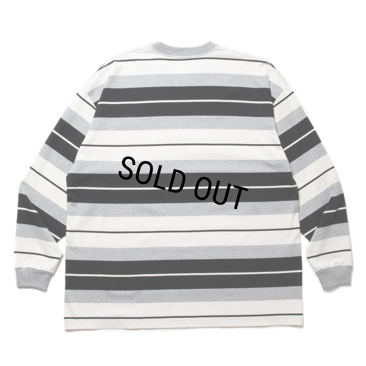 画像2: COOTIE PRODUCTIONS/Panel Border L/S Tee（Black/Ash Gray/White）［パネルボーダー長袖T-24春夏］ (2)