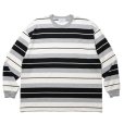 画像1: COOTIE PRODUCTIONS/Panel Border L/S Tee（Black/Ash Gray/White）［パネルボーダー長袖T-24春夏］ (1)